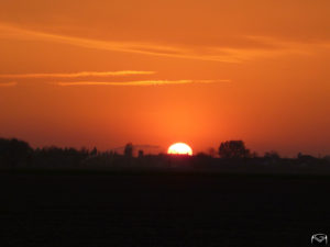 Tramonto sulla campagna veronese